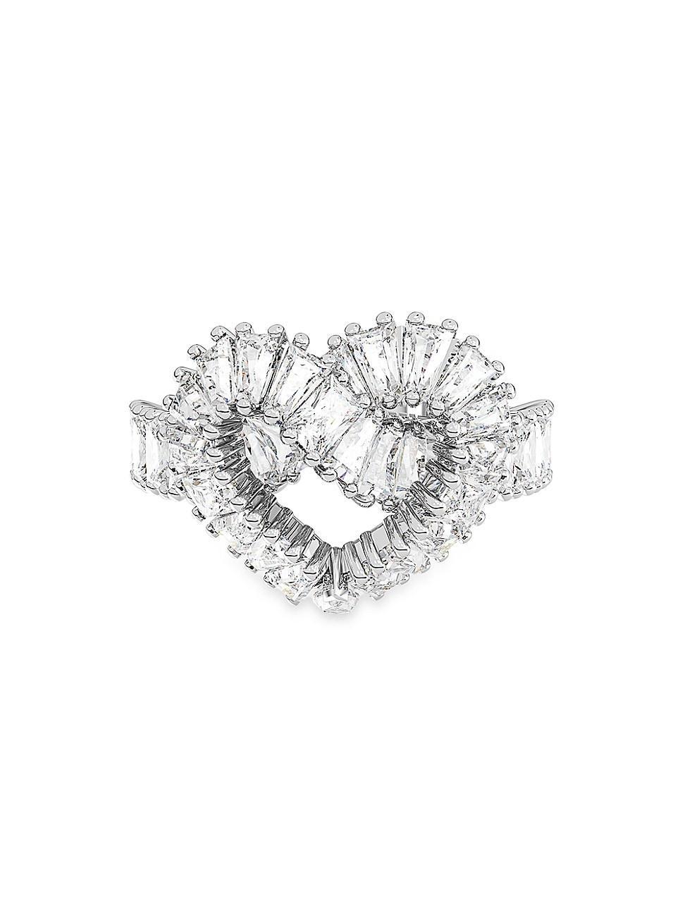 Swarovski Matrix Woven Crystal Heart Ring Product Image