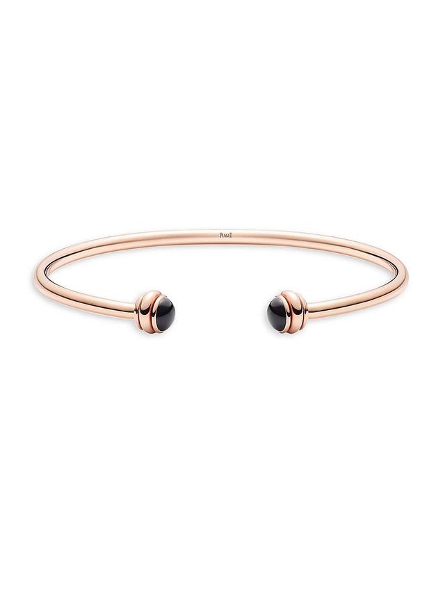 Possession Angle Black Onyx & 18K Rose Gold Open Bangle Product Image