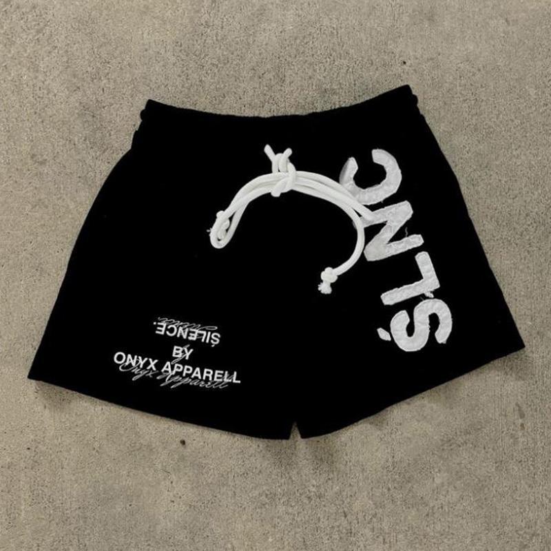 Sopula Silence Letters Graphic Fashion Shorts Product Image