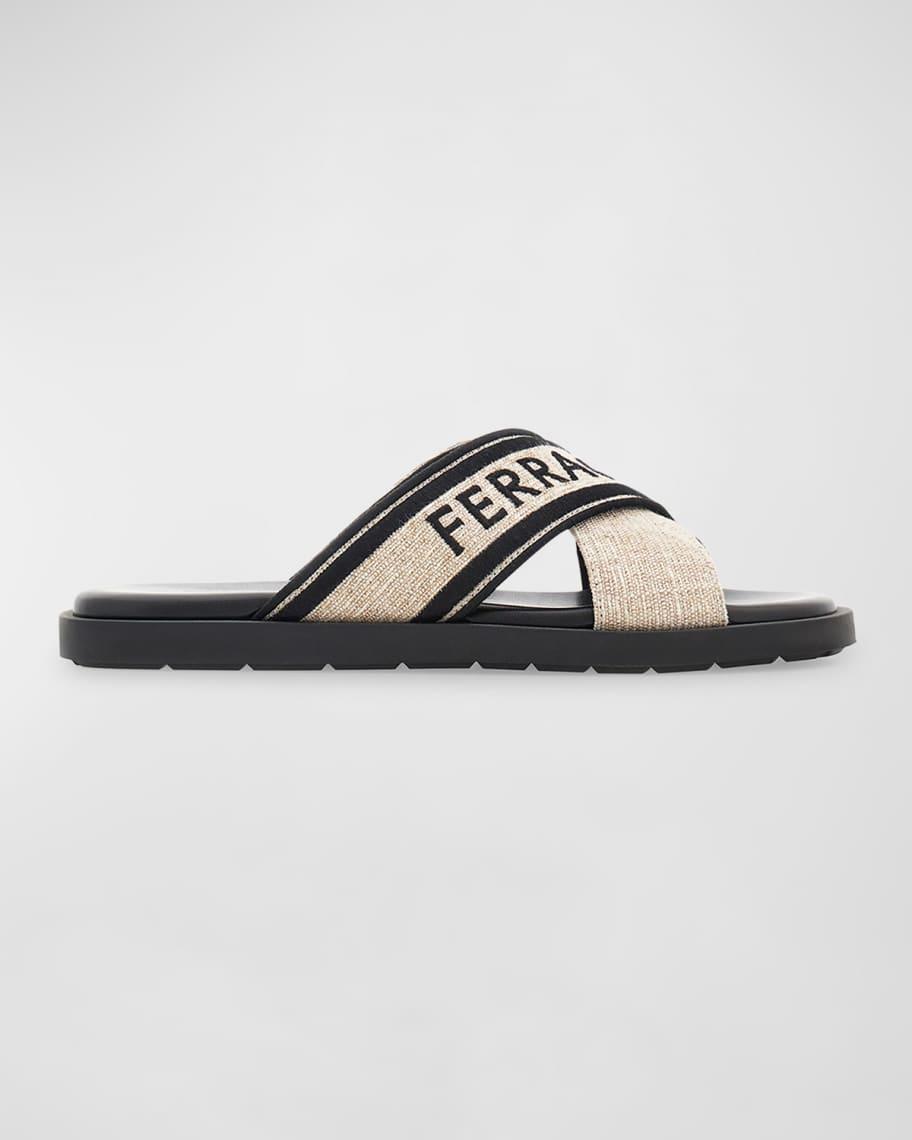 Men's Canvas Logo Crossover Sandals Product Image