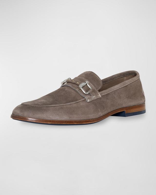 Mens Suede Metal Bit Loafers Product Image