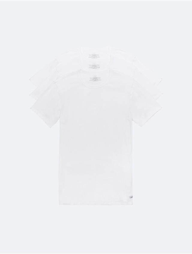 Calvin Klein Cotton Stretch Moisture Wicking Crewneck Tees, Pack of 3 Product Image