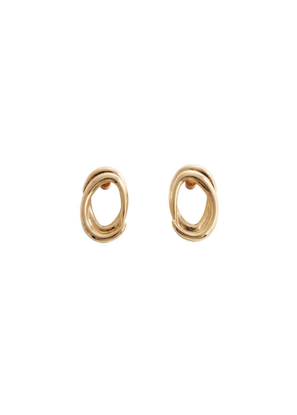 MANGO - Oval hoop earrings - One size - Women Product Image