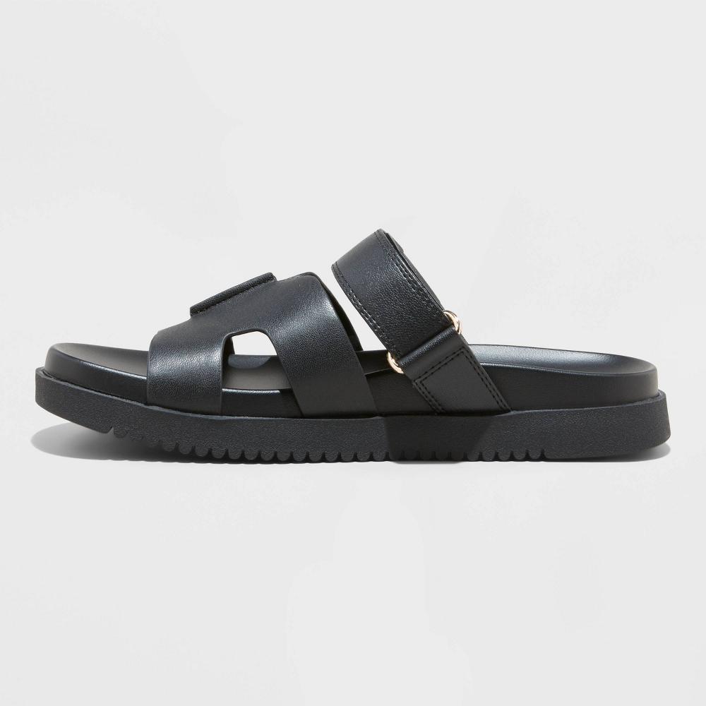Womens Hayley Slide Sandals - Wild Fable Black 8 Product Image