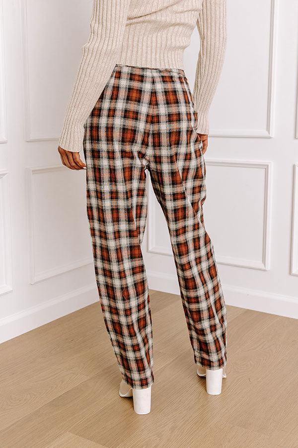 The Benton High Waist Plaid Pants Product Image