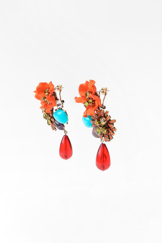 JEWEL BEADS FLOWER EARRINGS Product Image