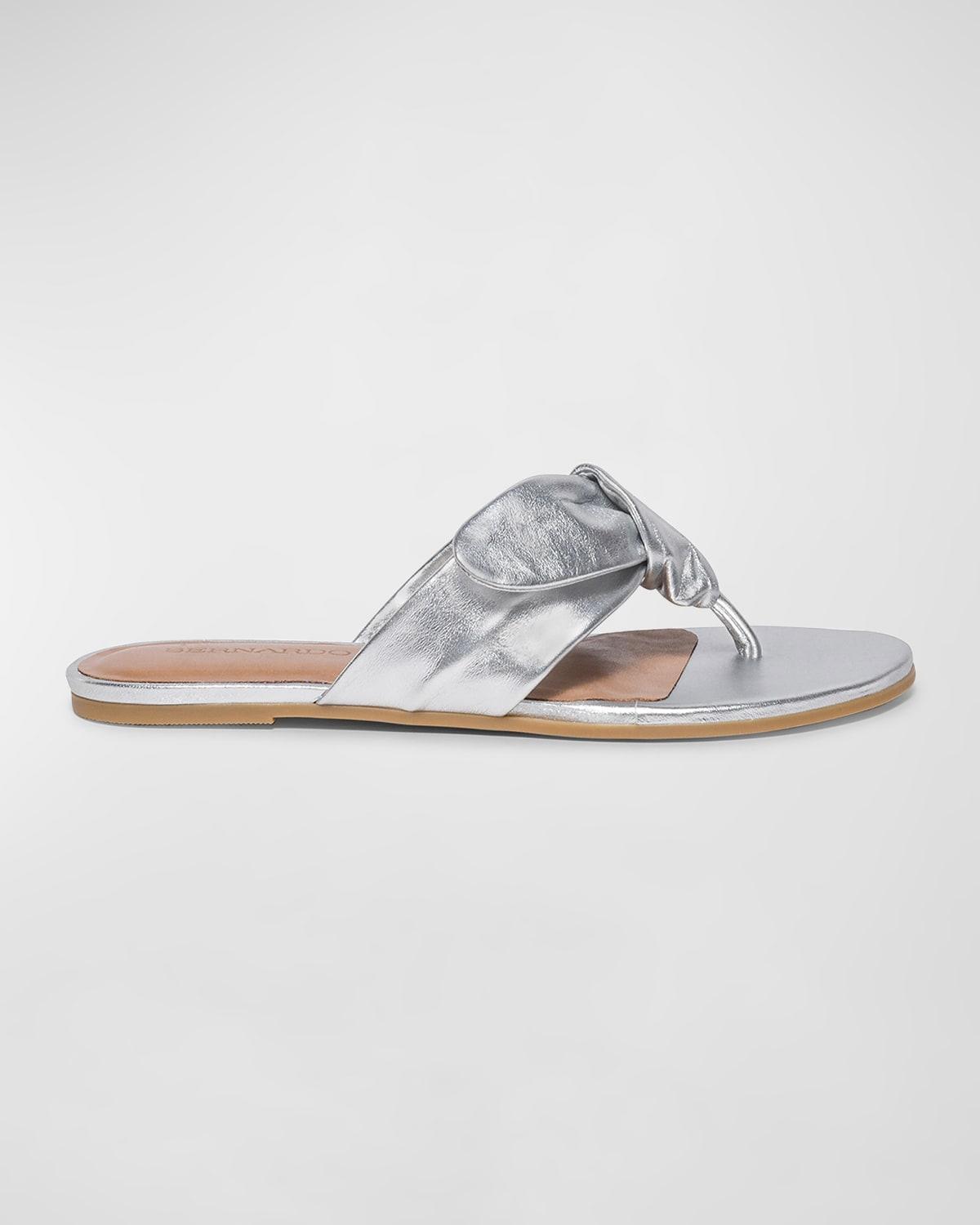 Metallic Flat Thong Slide Sandals product image