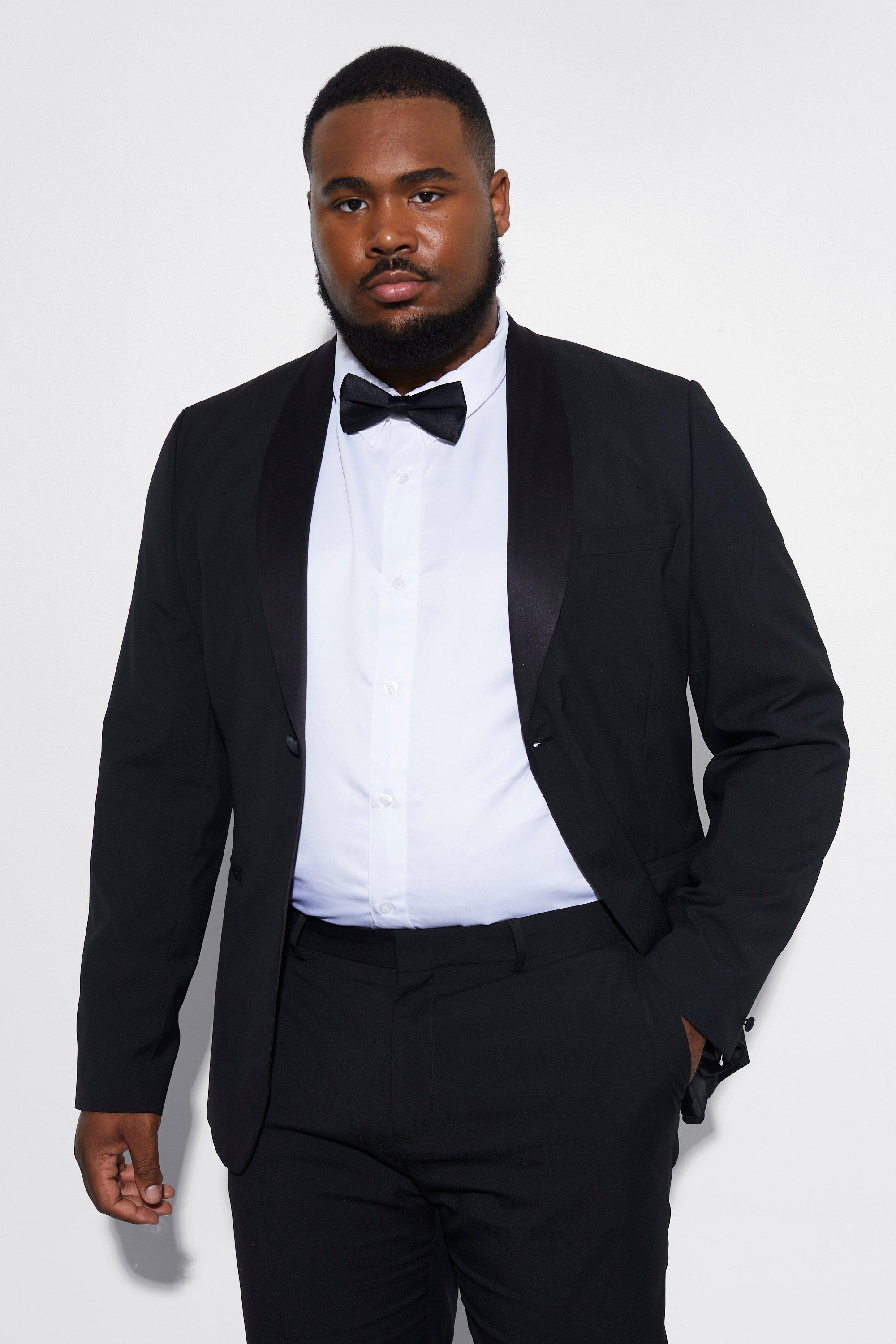 Plus Tuxedo Single Breasted Suit Jacket | boohooMAN USA Product Image