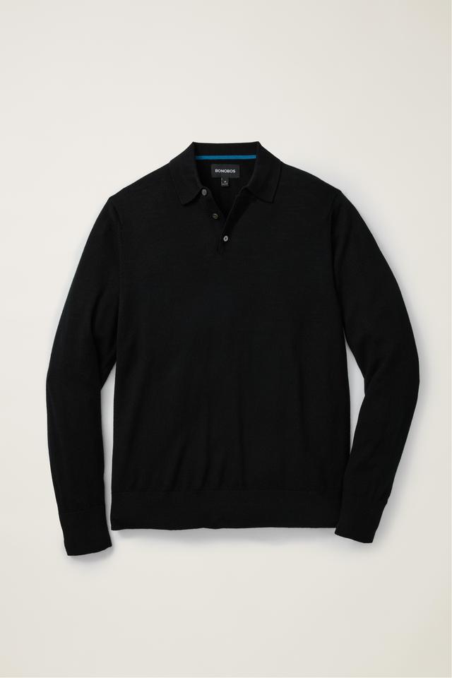 Hudson Long Sleeve Sweater Polo Product Image