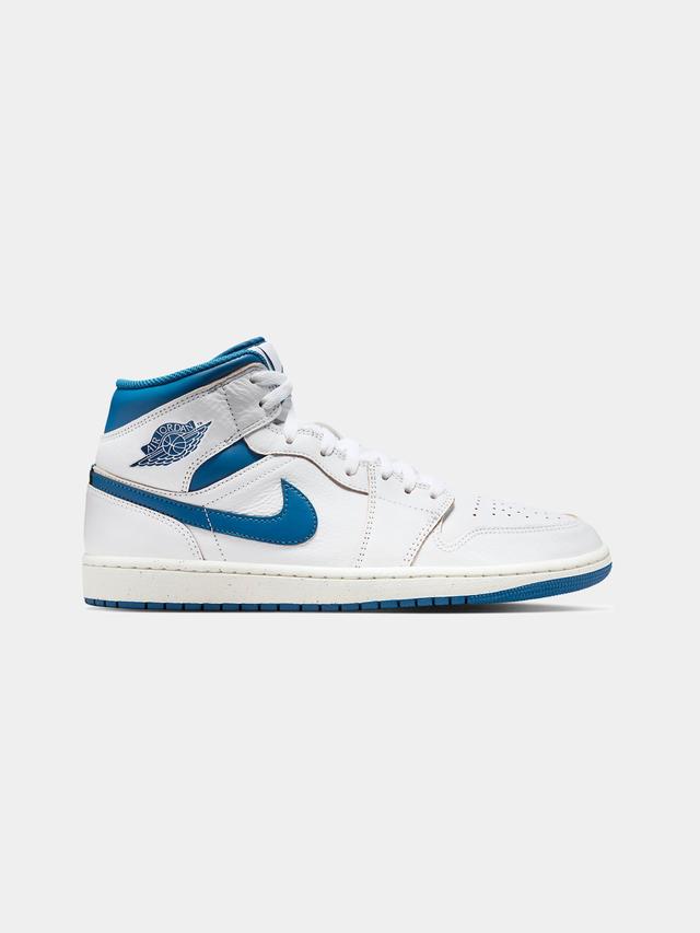 Air Jordan 1 Mid SE (WHITE/INDUSTRIAL BLUE-SAIL) Product Image