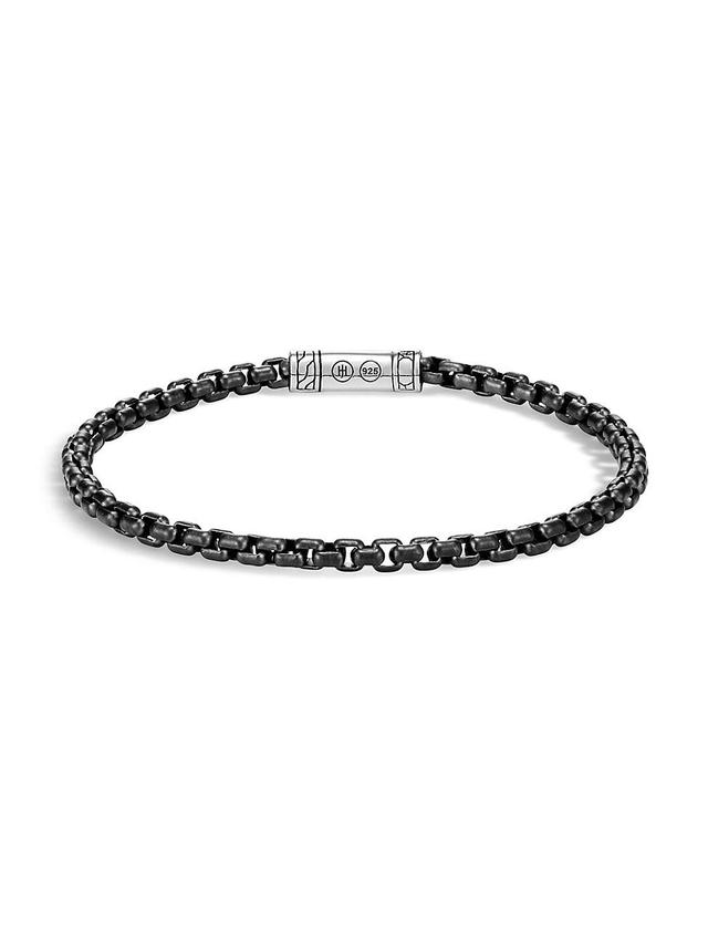 John Hardy Mens Classic Sterling Silver Box Chain Bracelet Product Image