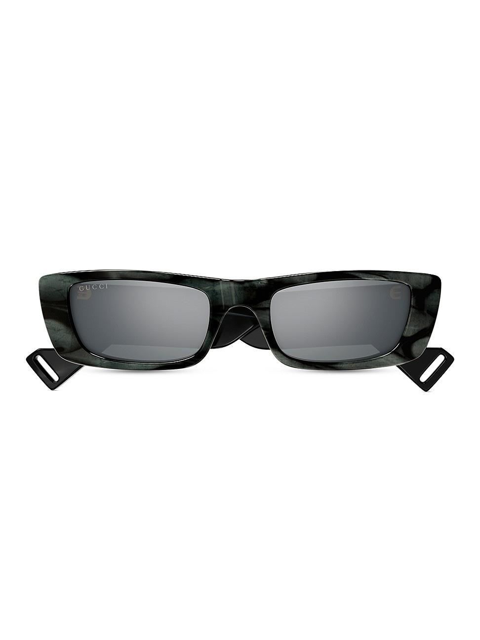 Mens Fluo 52MM Rectangular Acetate Sunglasses Product Image