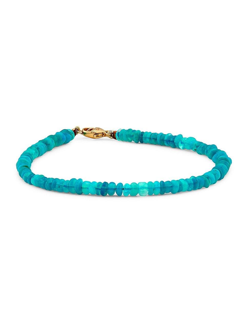 Womens Soleil 14K Yellow Gold & Blue Opal Beaded Bracelet Product Image