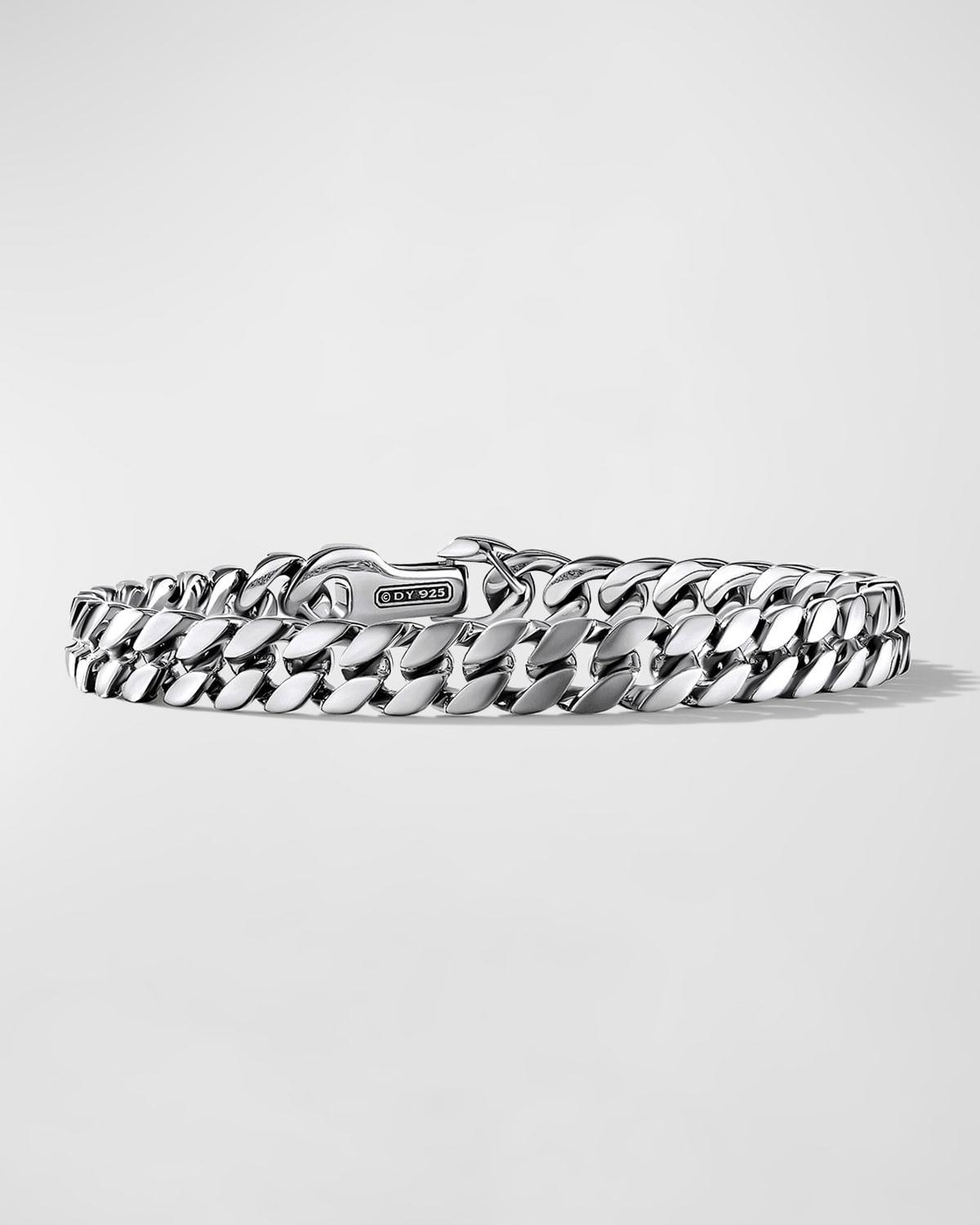 Mens Curb Chain Bracelet in Sterling Silver Product Image