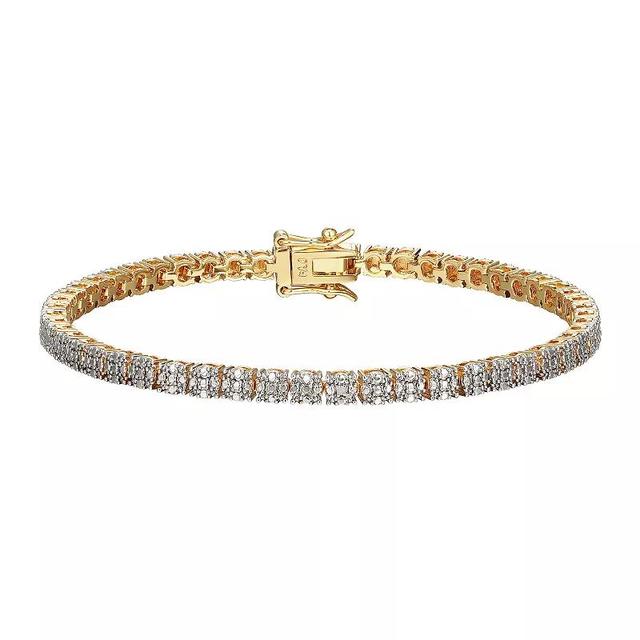 Sarafina Silver Tone Diamond Accent Tennis Bracelet, Womens Silver Tone White Product Image