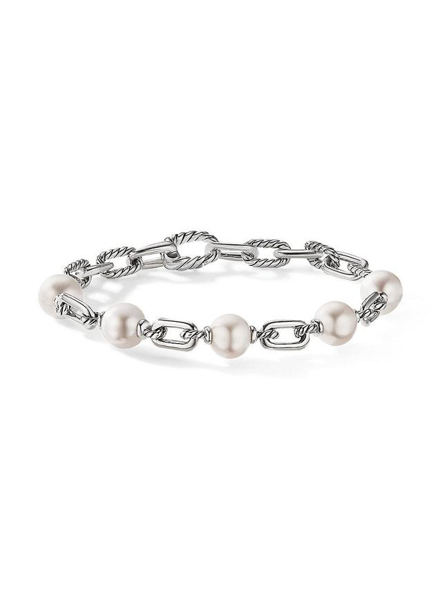 Womens Madison Sterling Silver & 7.5-8MM Pearl Chain Bracelet Product Image