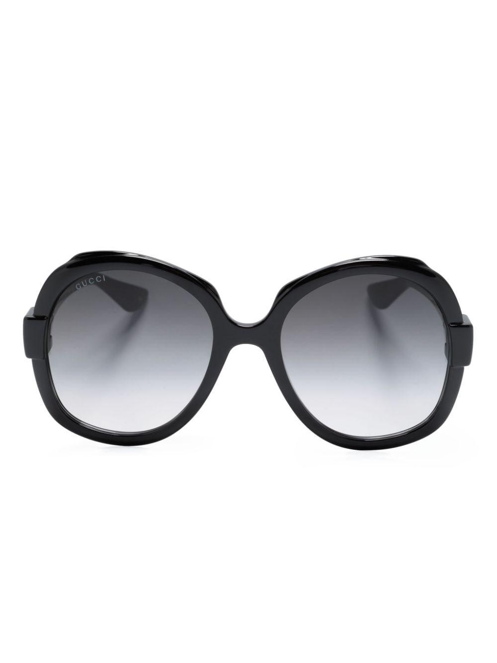 Logo-plaque Oversize-frame Sunglasses In Black product image