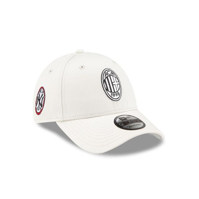 AC Milan x New York Yankees Cream 9FORTY Adjustable Hat Male Product Image