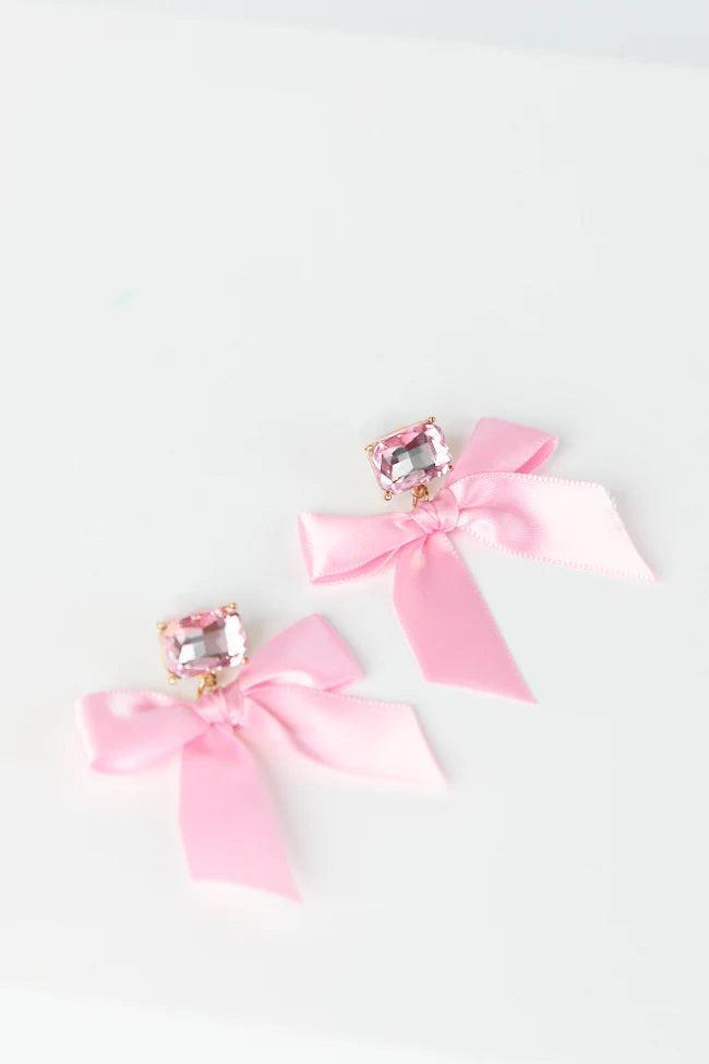 Pink Bow Earrings SALE Product Image