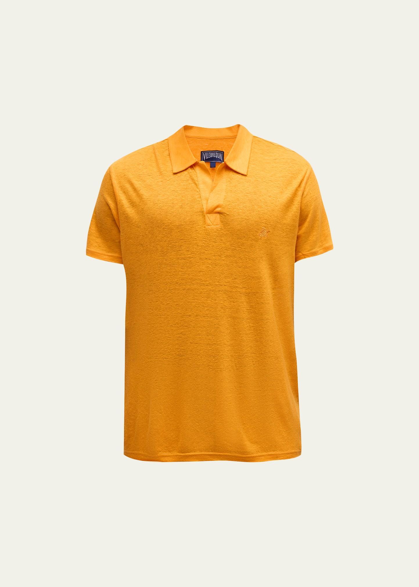 Mens Pyramid Linen Polo Shirt Product Image