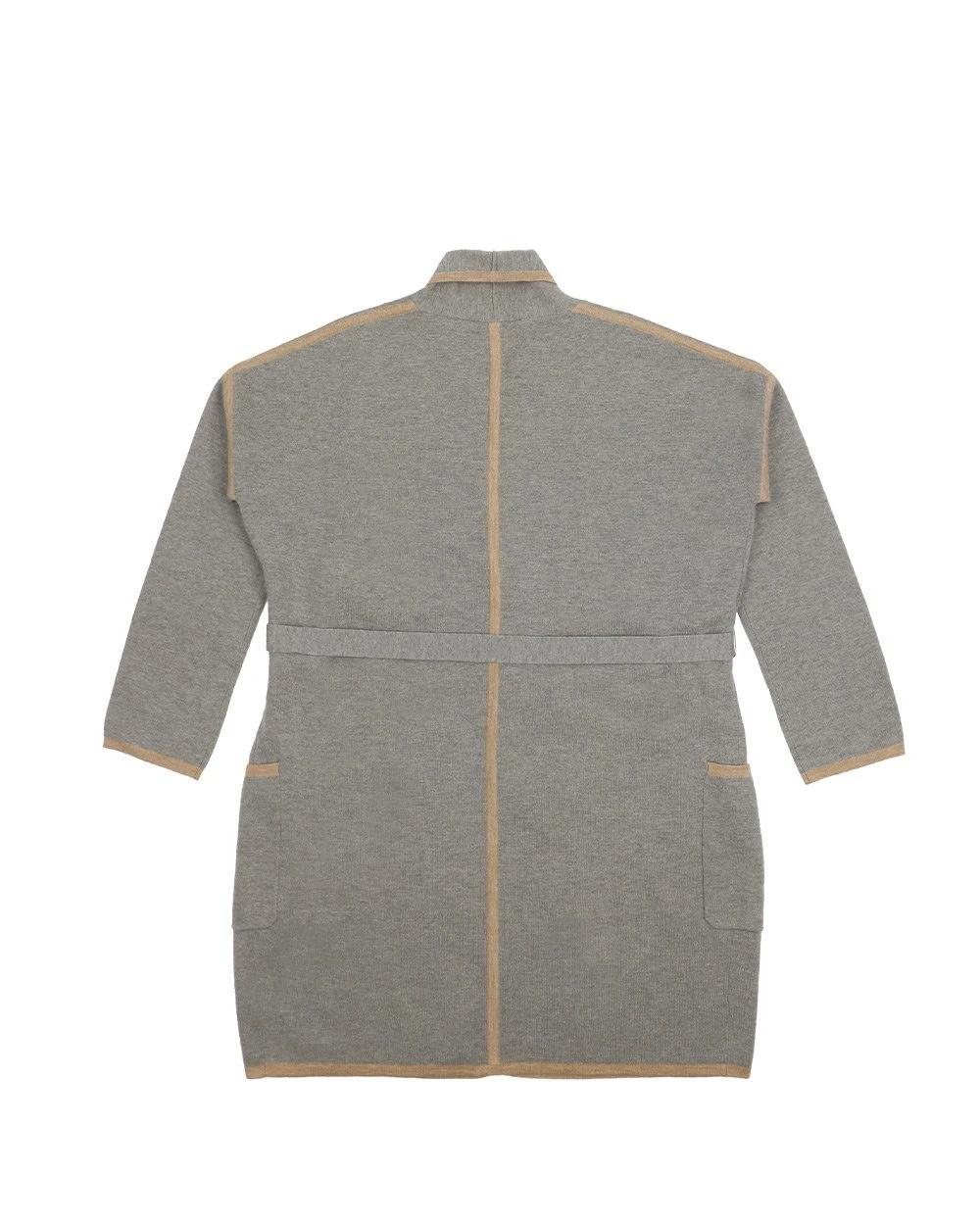 MAX MARA Lace-up Cardigan In Gray Product Image