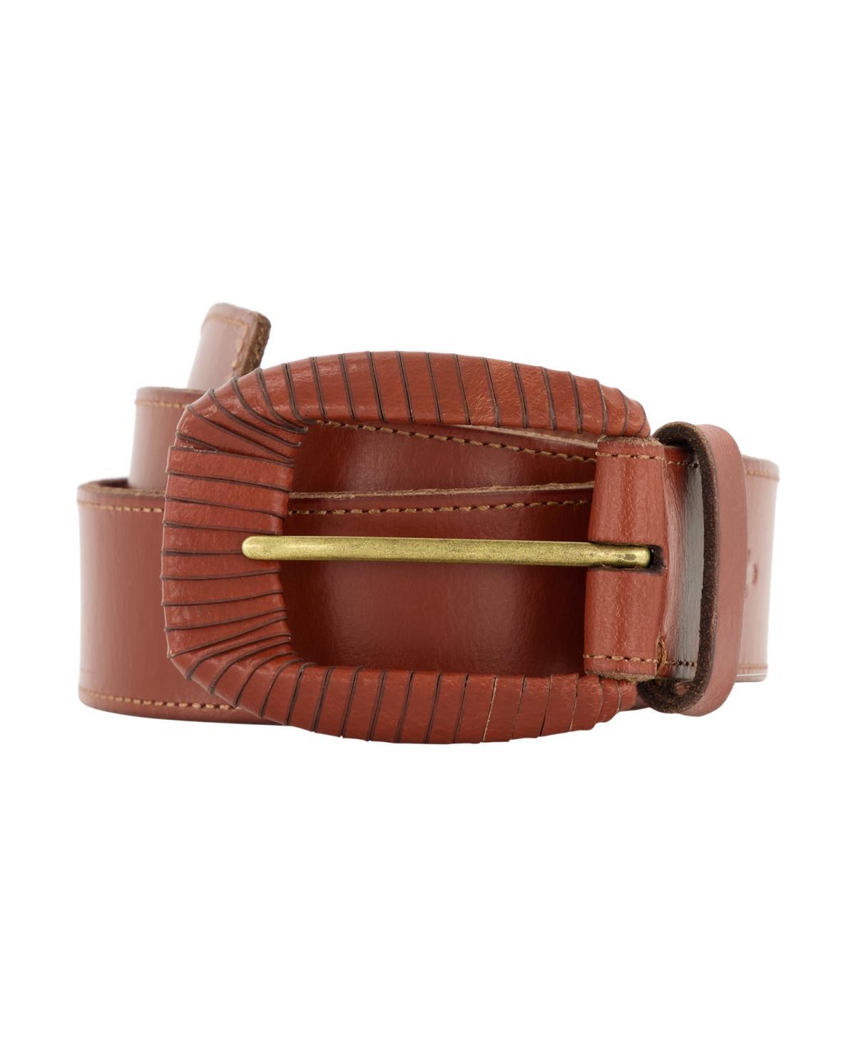 Frye Womens 35mm Wrapped Buckle Leather Belt Product Image