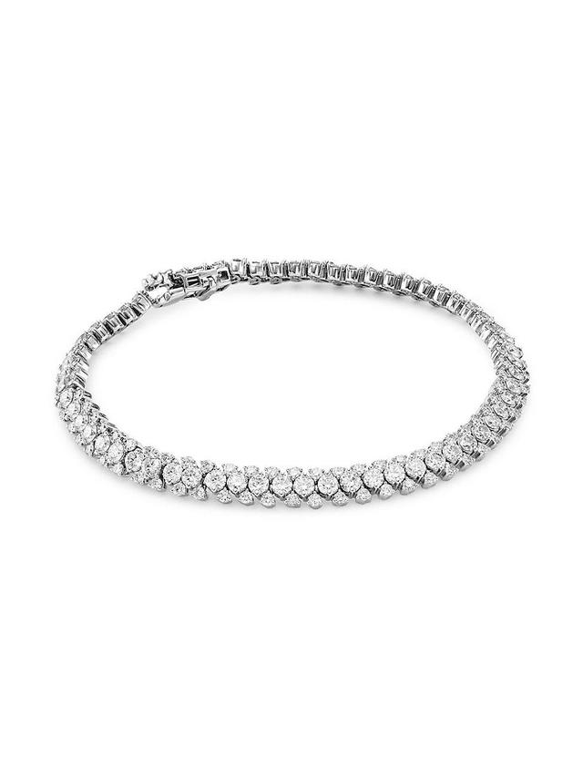 Womens 14K White Gold & 7.5 TCW Diamond Bracelet Product Image