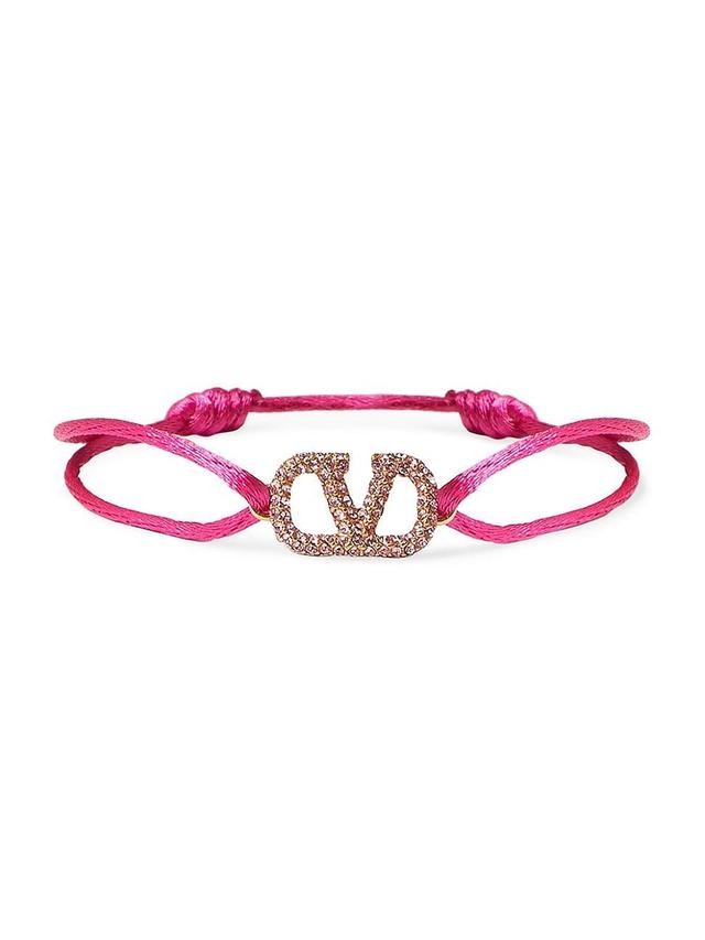 Valentino Garavani Crystal VLOGO Cord Bracelet Product Image