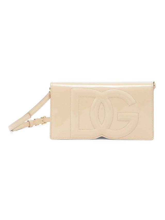 Womens Mini DG Leather Flap Bag Product Image