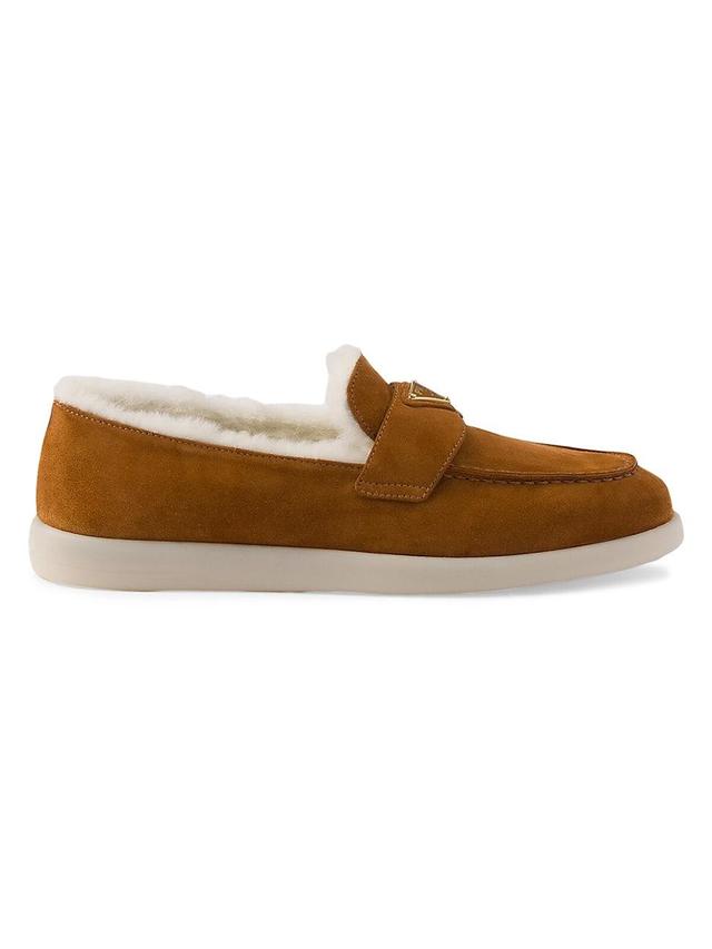 Womens Suede and Shearling Loafers Product Image