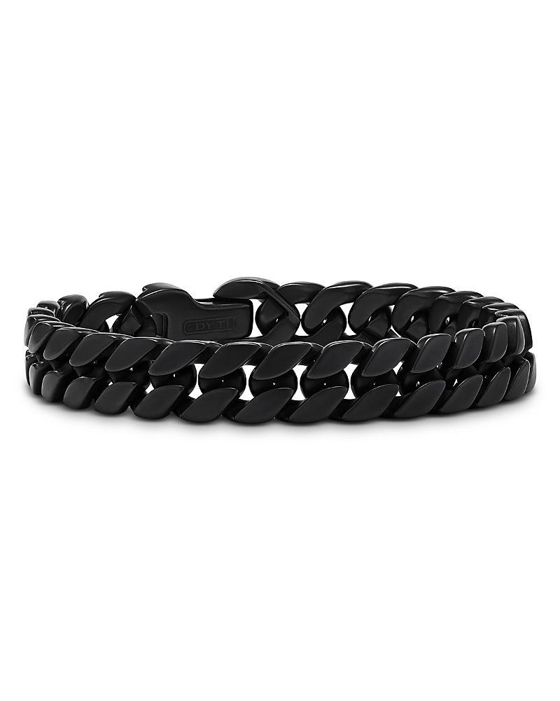 Mens Curb Chain Bracelet in Black Titanium, 11.5mm Product Image