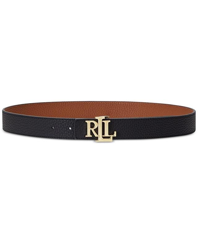 Lauren Ralph Lauren 1 Logo Reversible Pebbled Leather Belt Product Image