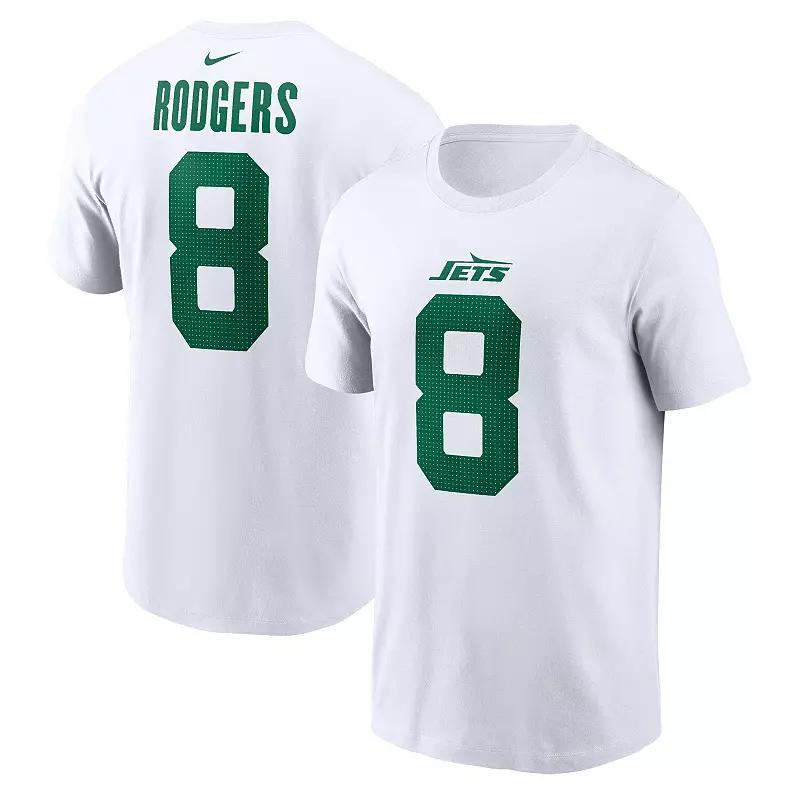 Mens Nike Aaron Rodgers New York Jets Legacy Player Name & Number T-Shirt Product Image