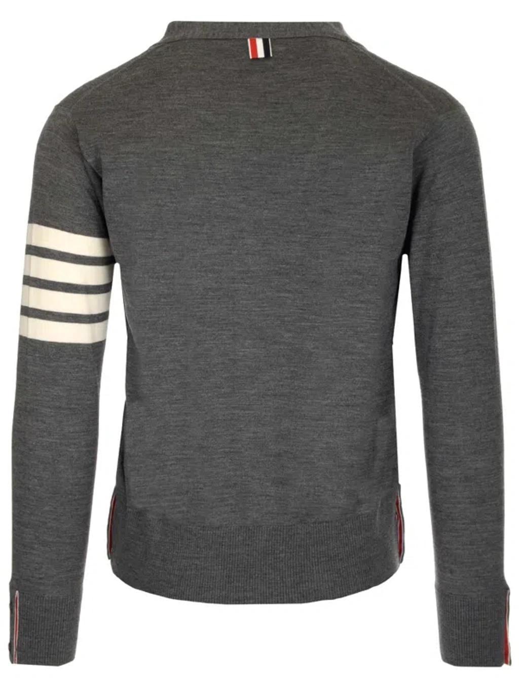 THOM BROWNE 4 Bar Cardigan In Grey Product Image