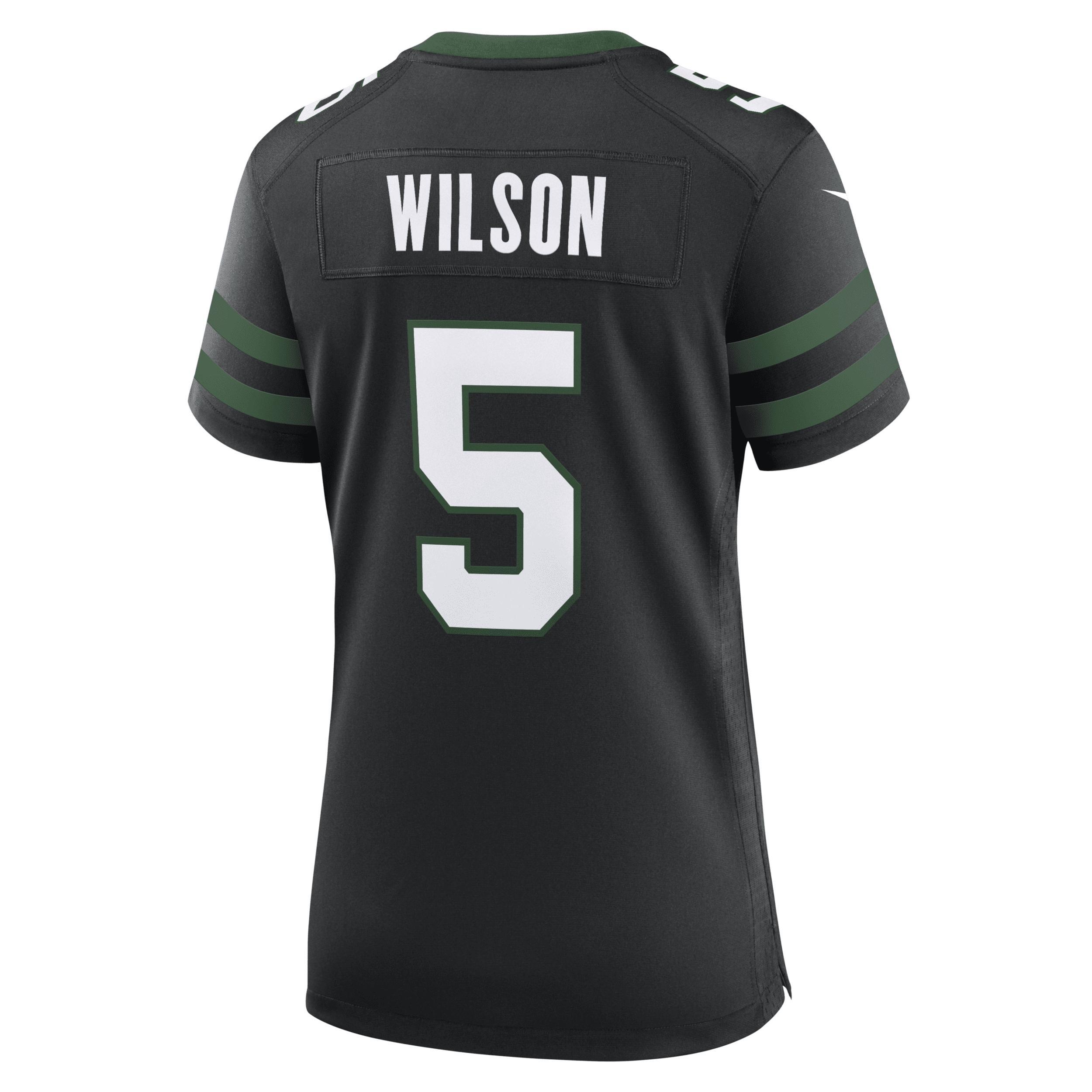 Nike Womens Garrett Wilson Legacy New York Jets Game Jersey - Black Product Image