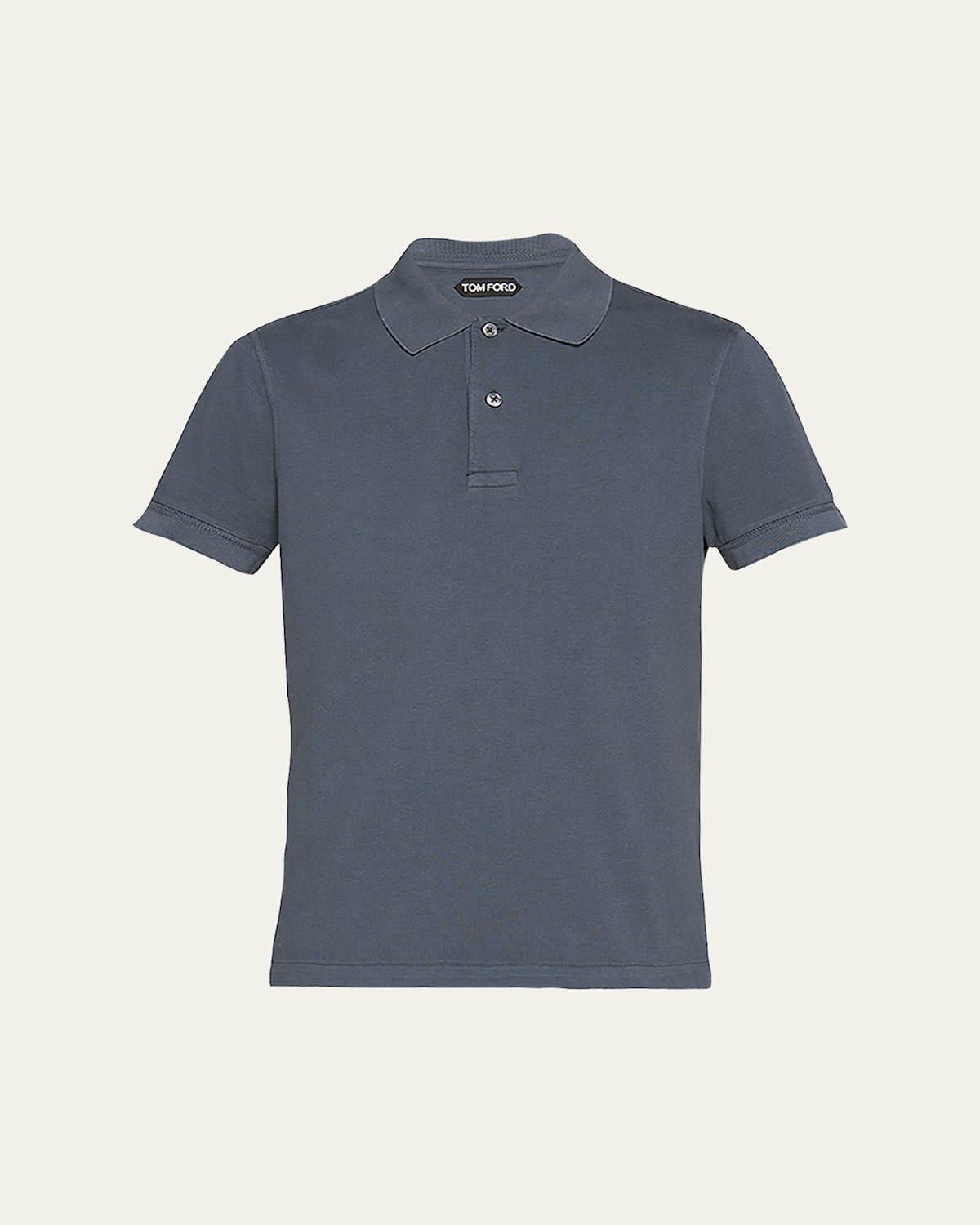 Mens Cotton Pique Polo Shirt Product Image