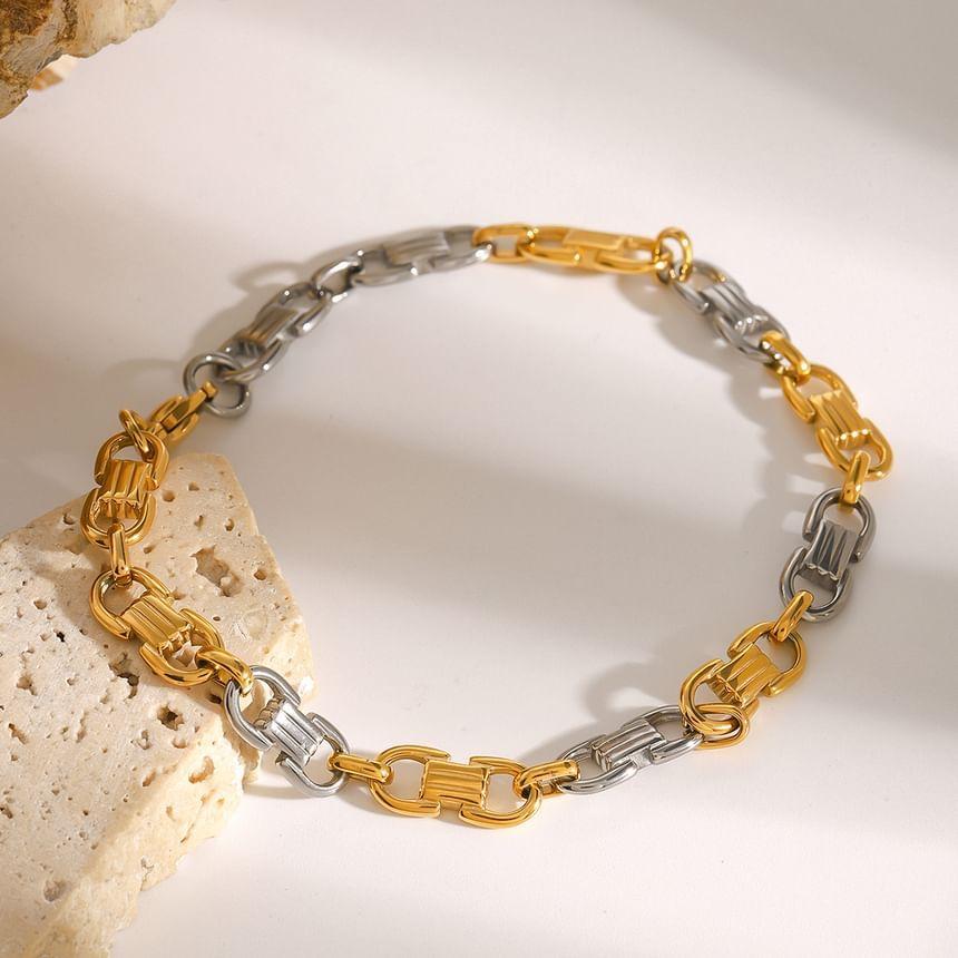 Two-Tone Chained Bracelet Product Image