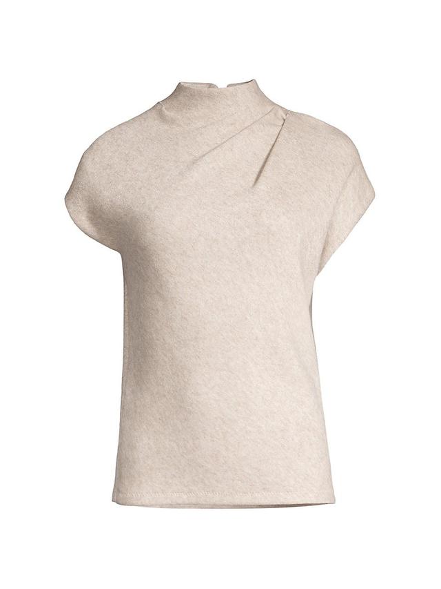 Womens Gathered Knit Turtleneck Top Product Image