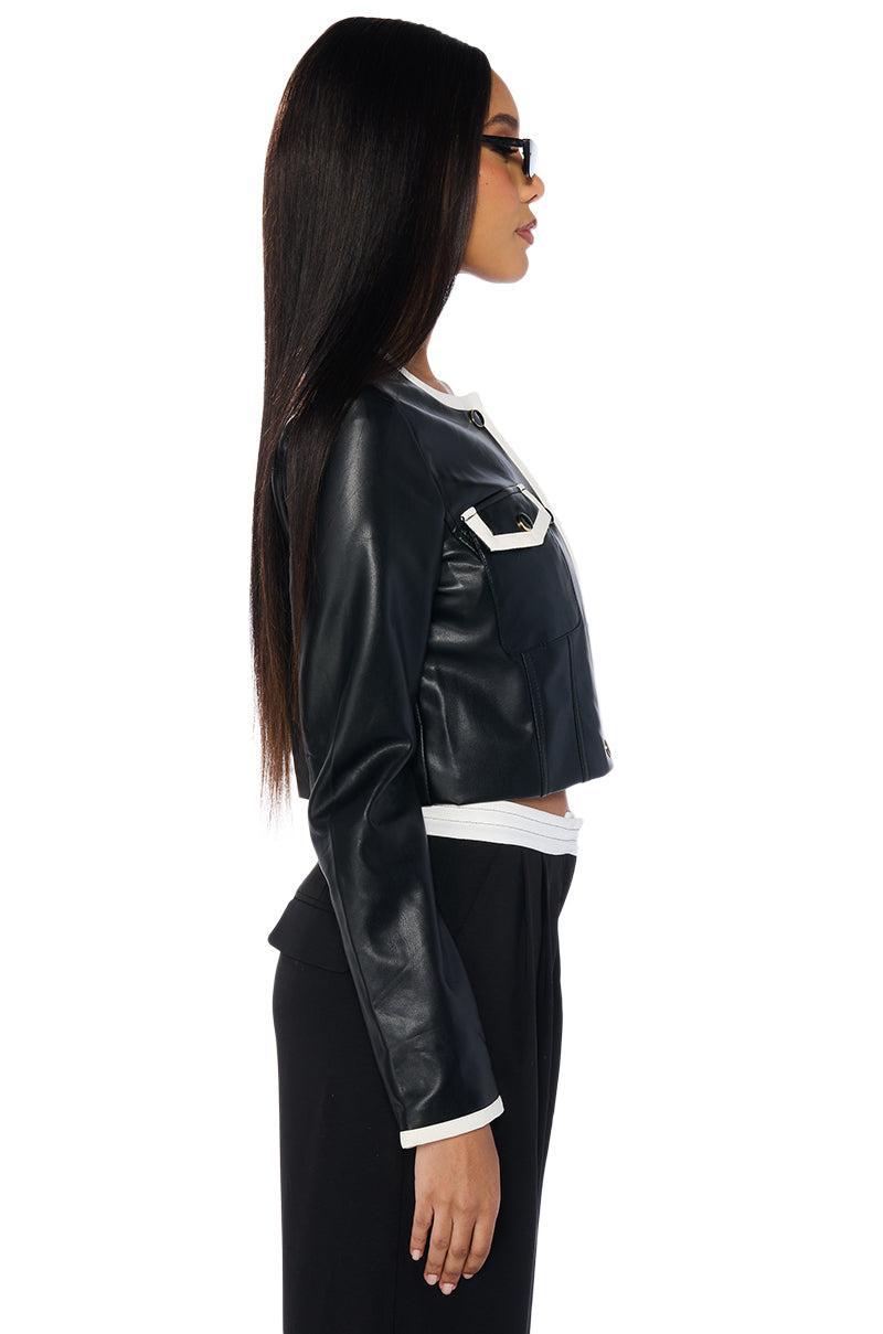 SOFIA PU MOTO JACKET Product Image