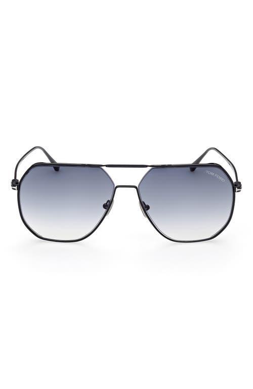 TOM FORD 59mm Polarized Navigator Sunglasses Product Image