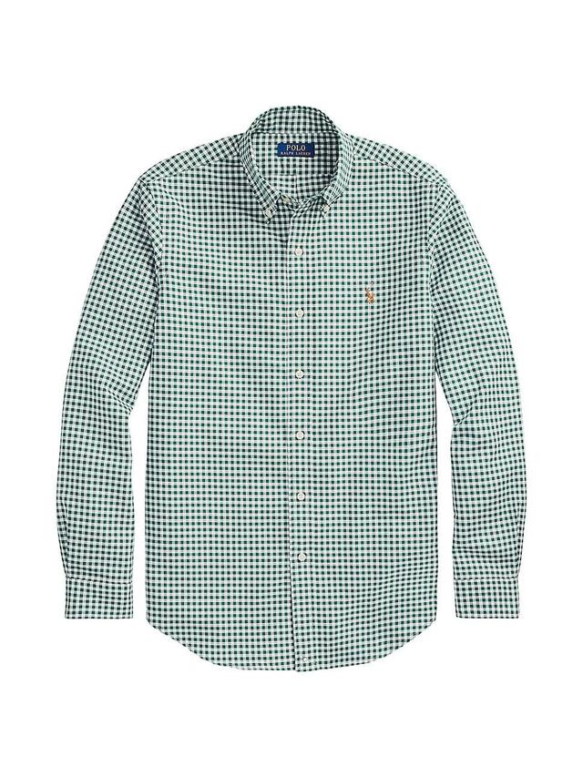 Mens Gingham Oxford Button-Front Shirt Product Image