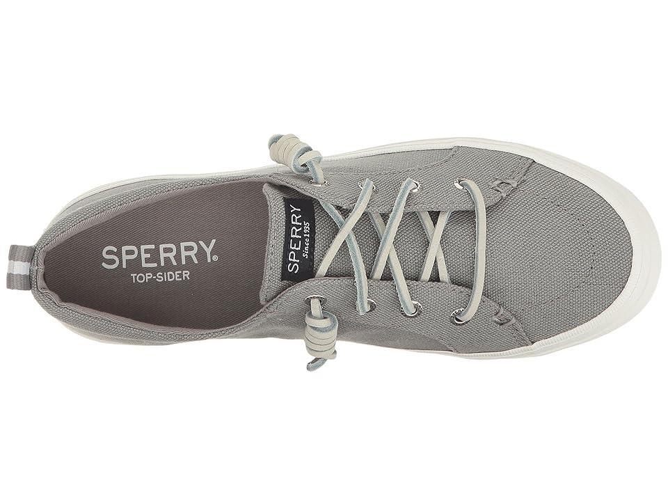 Sperry Crest Vibe Washed Linen (Grey) Women's Lace up casual Shoes Product Image