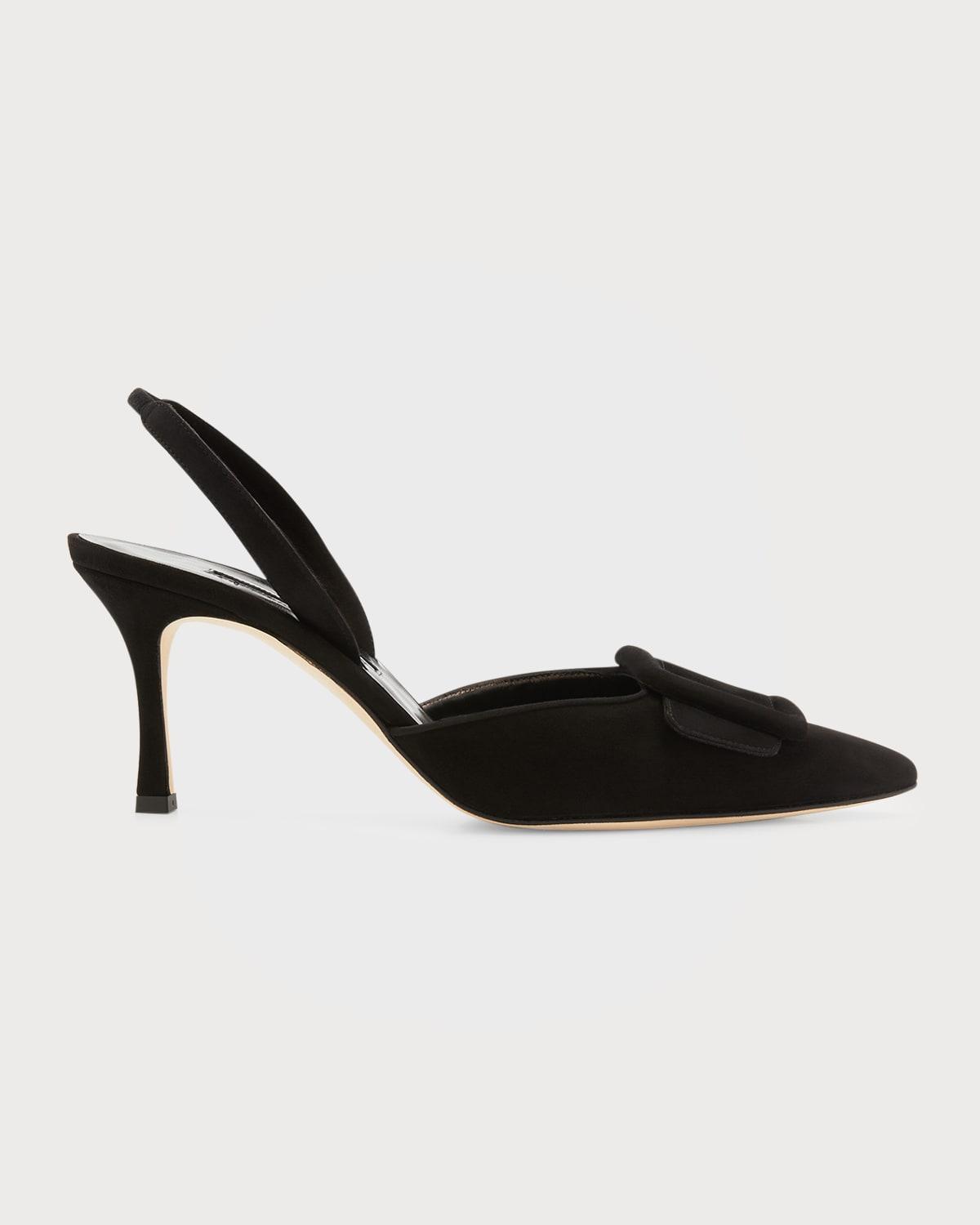 Manolo Blahnik Maysli Buckle Slingback Pointed Toe Pump Product Image