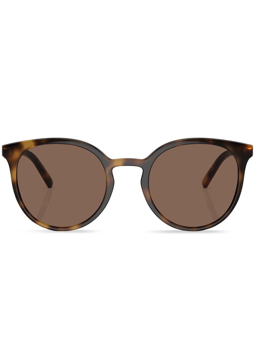 DOLCE & GABBANA Sonnenbrille Mit Rundem Gestell In Brown Product Image