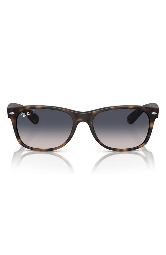 RAY BAN 55mm Gradient Polarized Square Sunglasses In Havana Product Image