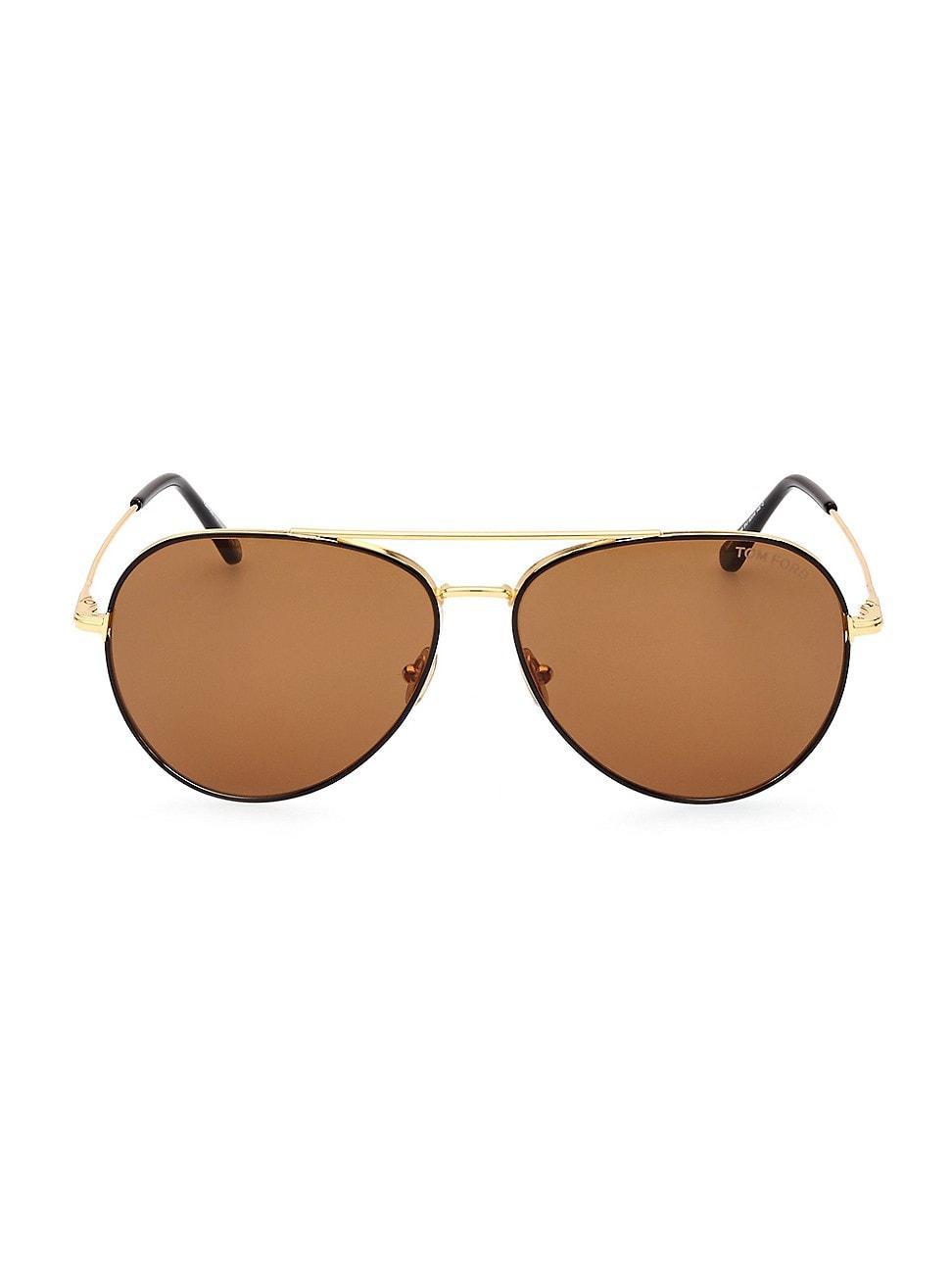 FERRAGAMO Gancini Evolution 61mm Aviator Sunglasses Product Image