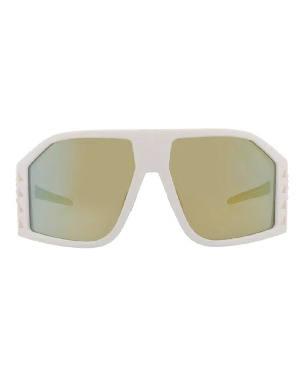 Shield-frame Injection Sunglasses In Green Product Image