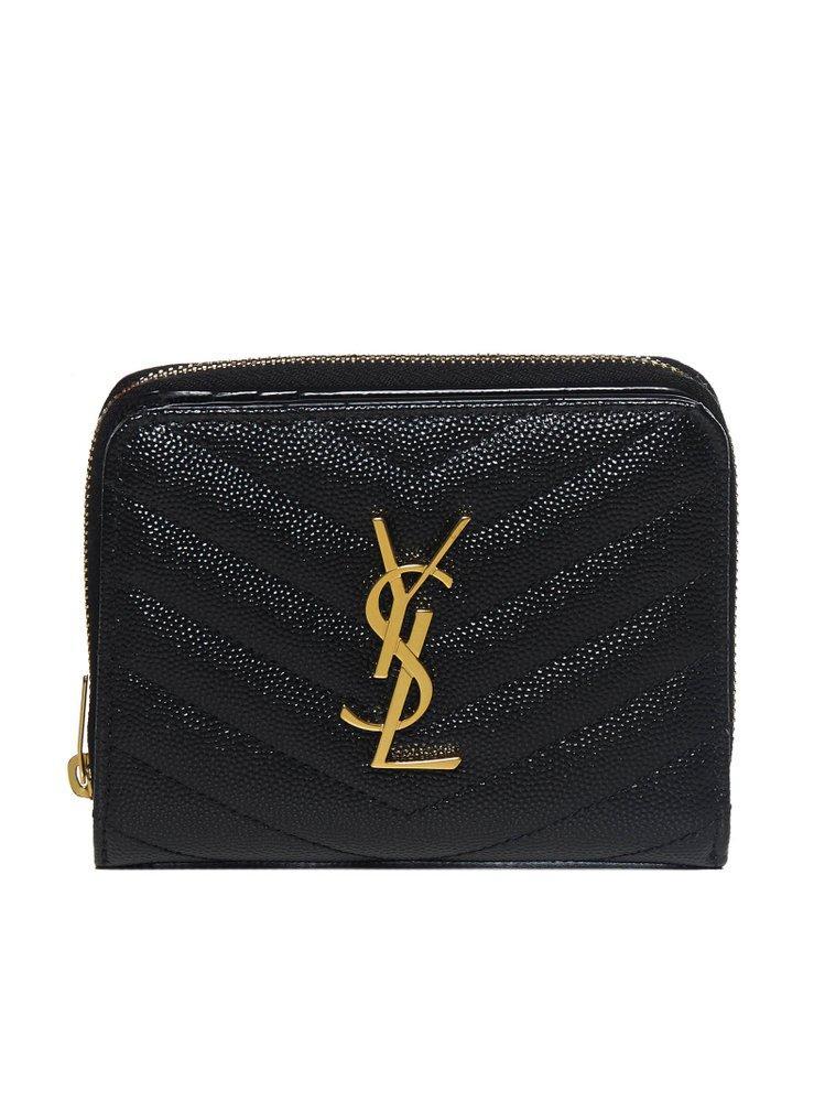 Cassandre Logo Plaque Wallet In Black Product Image