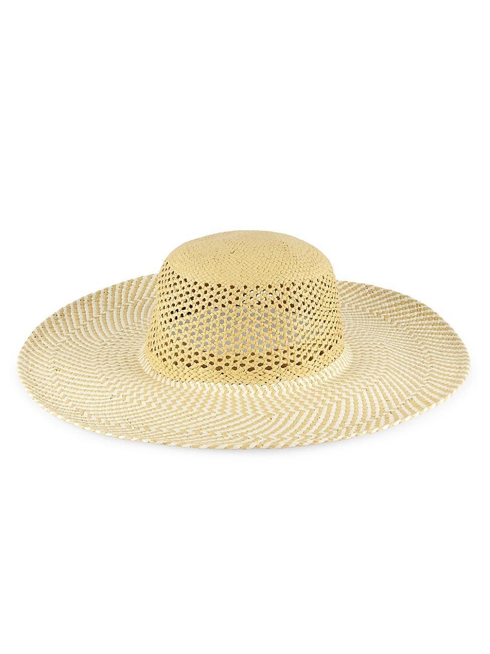 Womens Bi-Color Straw Sun Hat product image