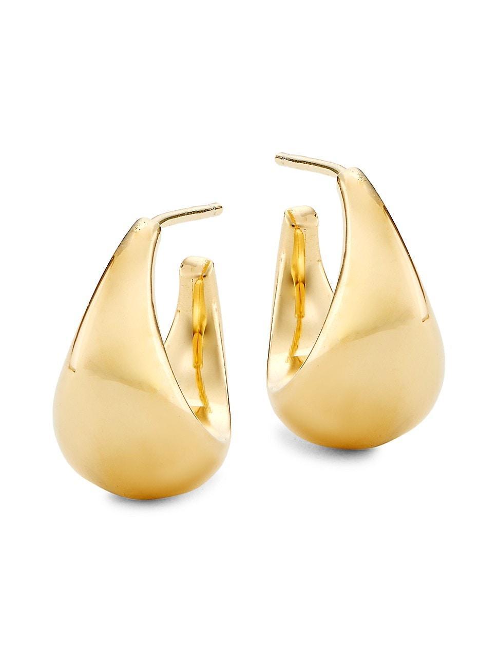 Womens Shira 18K Gold-Plated Hoop Earrings - Gold Product Image